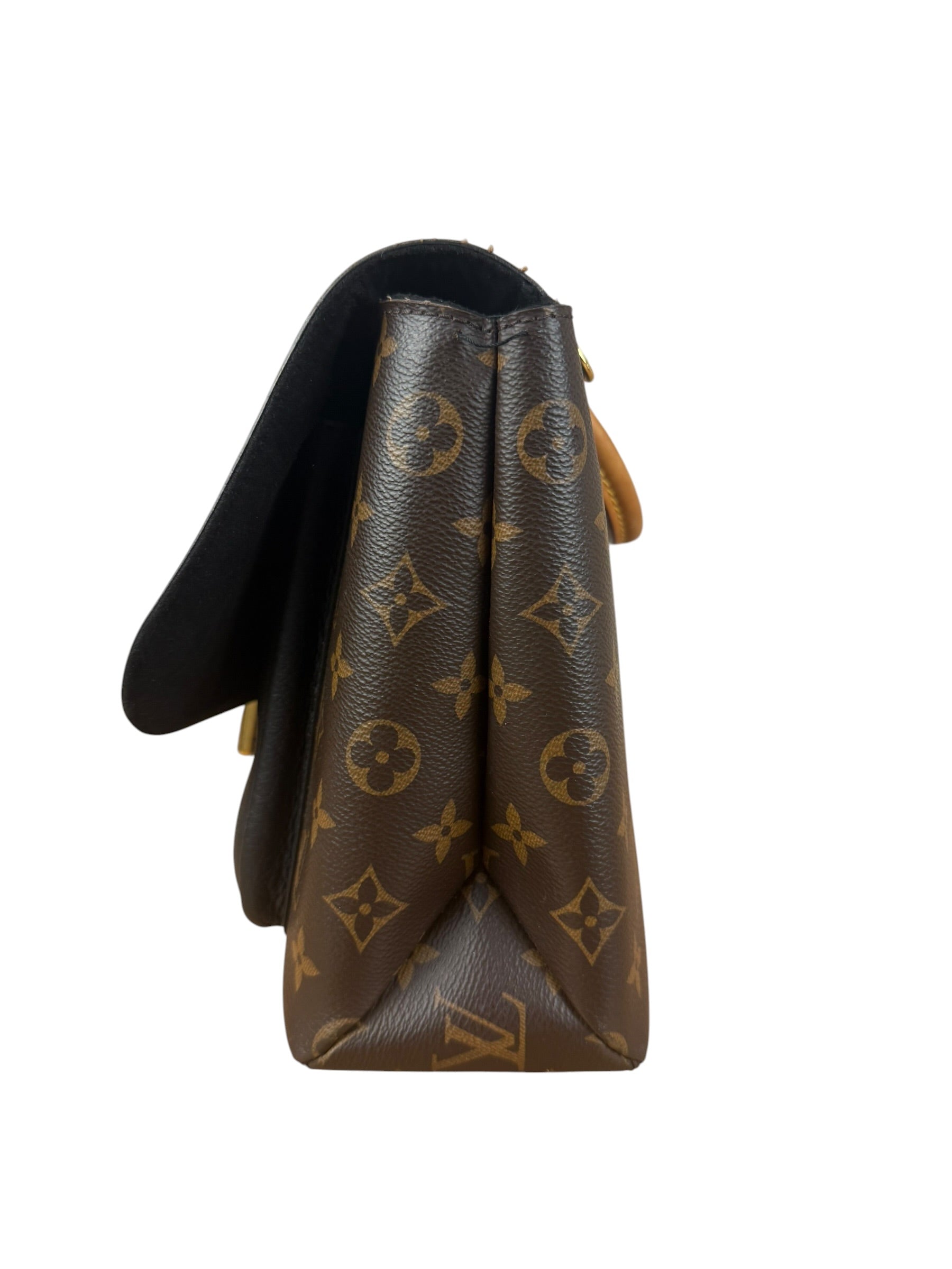 Louis Vuitton Black Leather/ Monogram Marignan 2Way Bag
