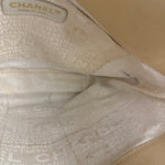 Chanel Vintage Beige Canvas Quilted Chocolate Bar Tote 2003