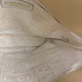 Chanel Vintage Beige Canvas Quilted Chocolate Bar Tote 2003