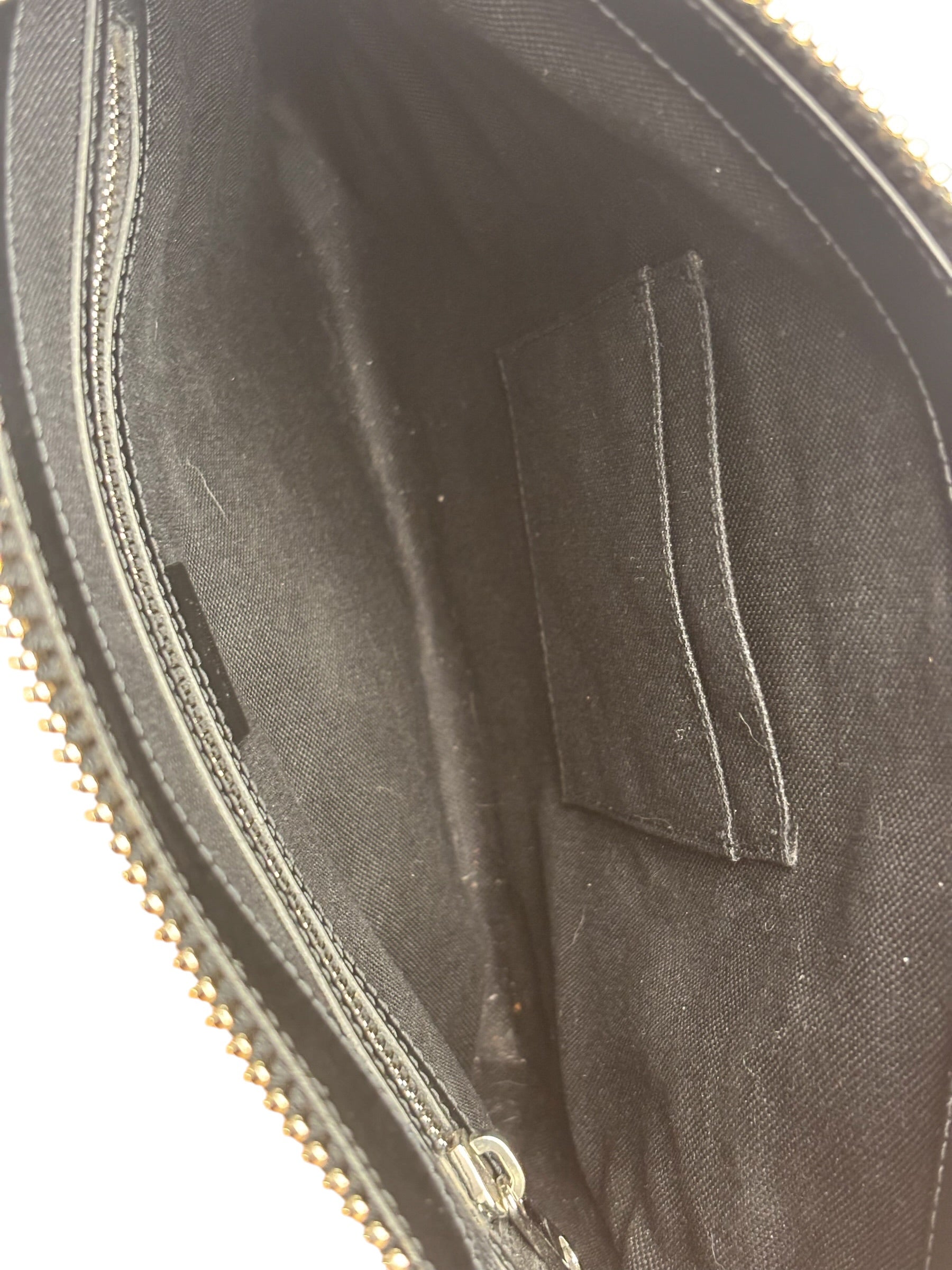 Gucci Grey/Black Leather Trim GG Supreme Canvas Crossbody Bag