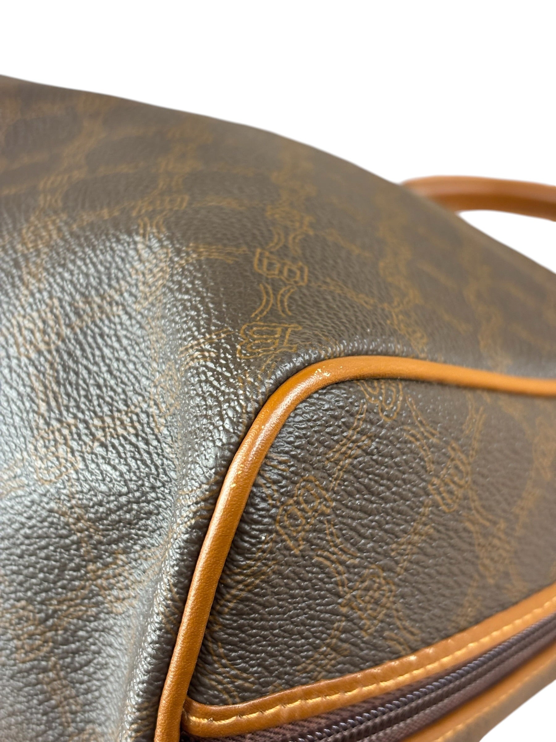 Bally Vintage Leather Coated Monogram Handbag