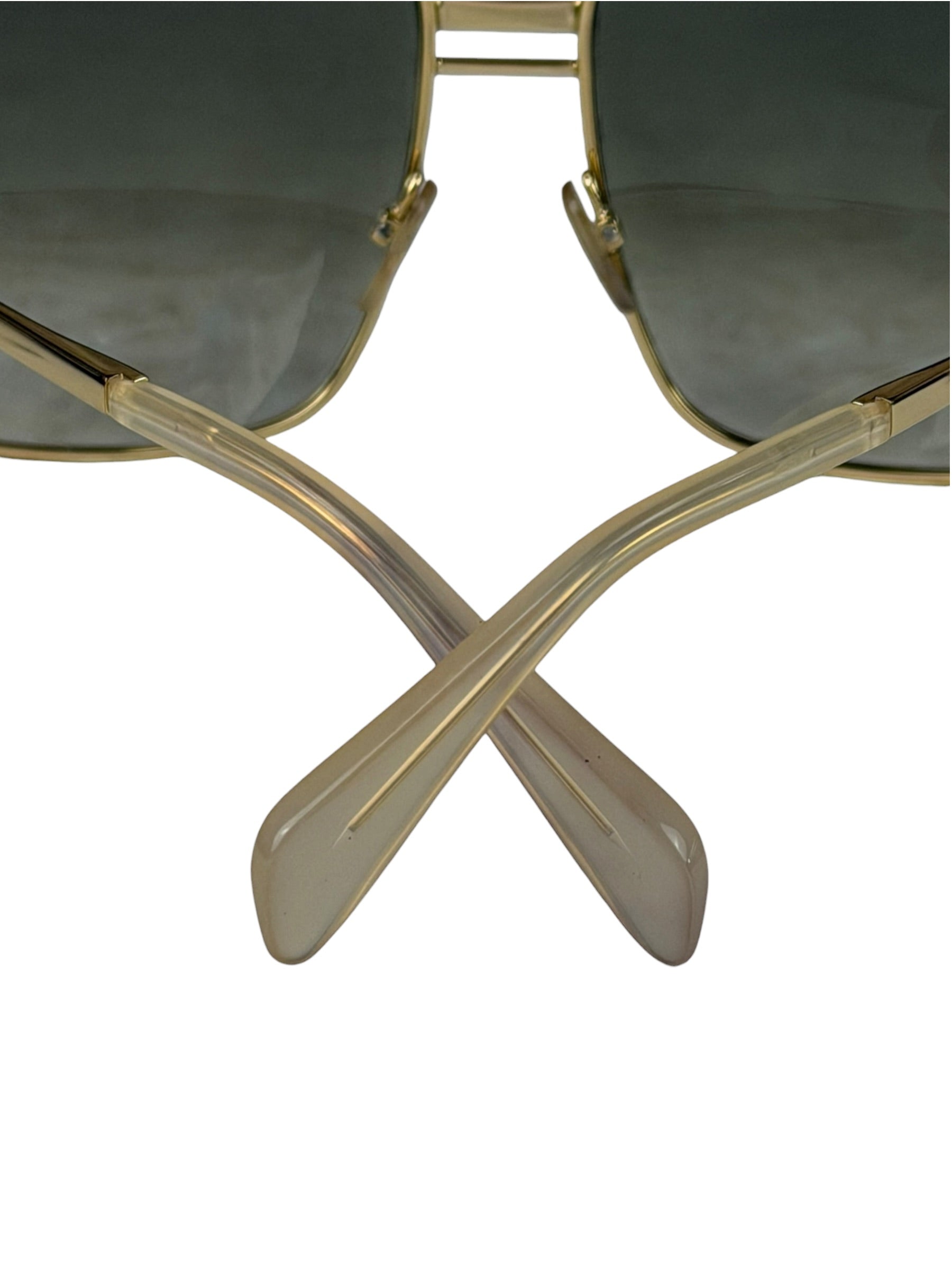 Celine Gold Tone Square Aviator Sunglasses CL41808/S