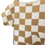 Loewe Wool Checkered Brown/Ivory Top