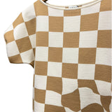 Loewe Wool Checkered Brown/Ivory Top