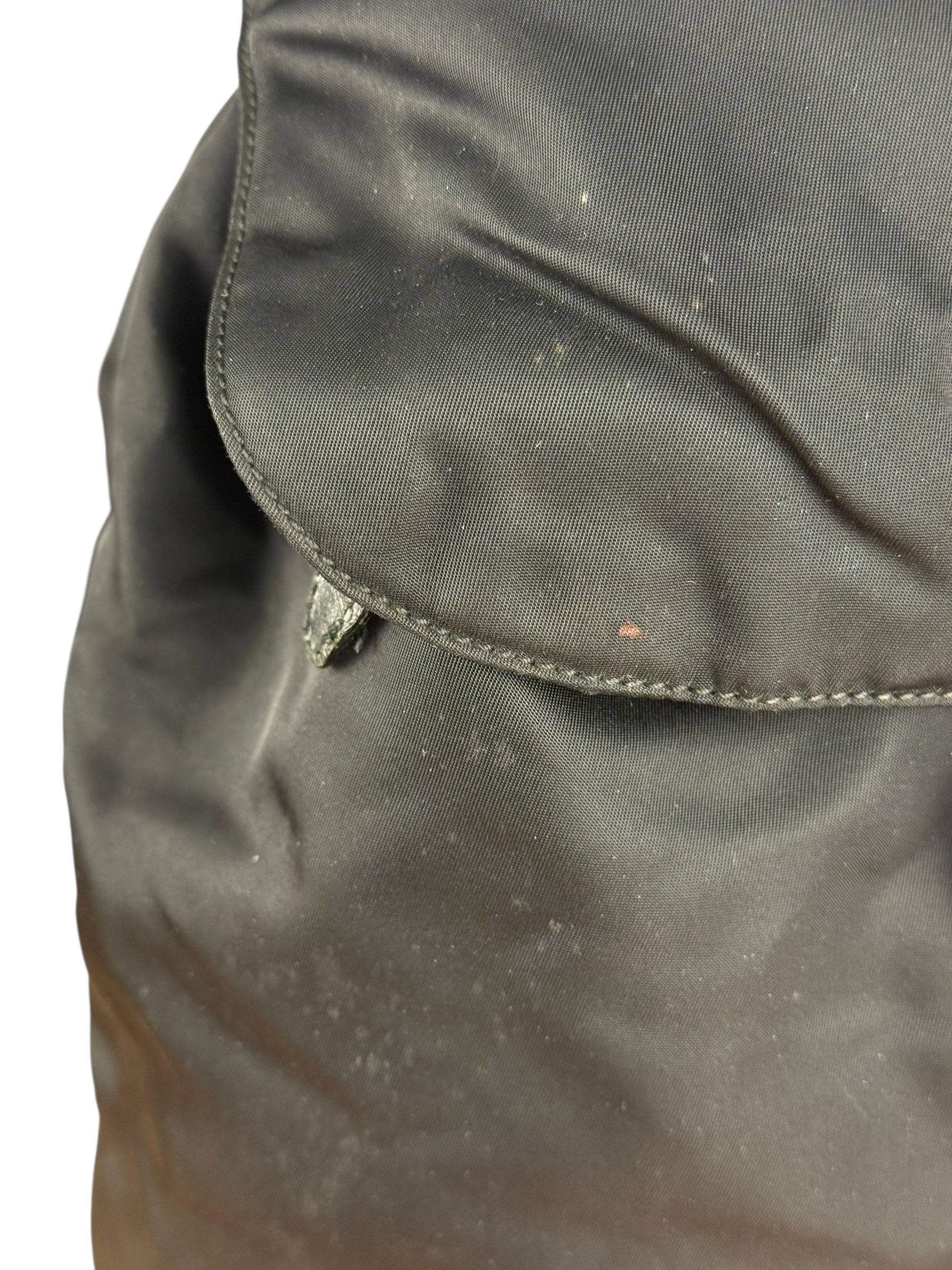 Prada Vintage Black Nylon Drawstring Backpack