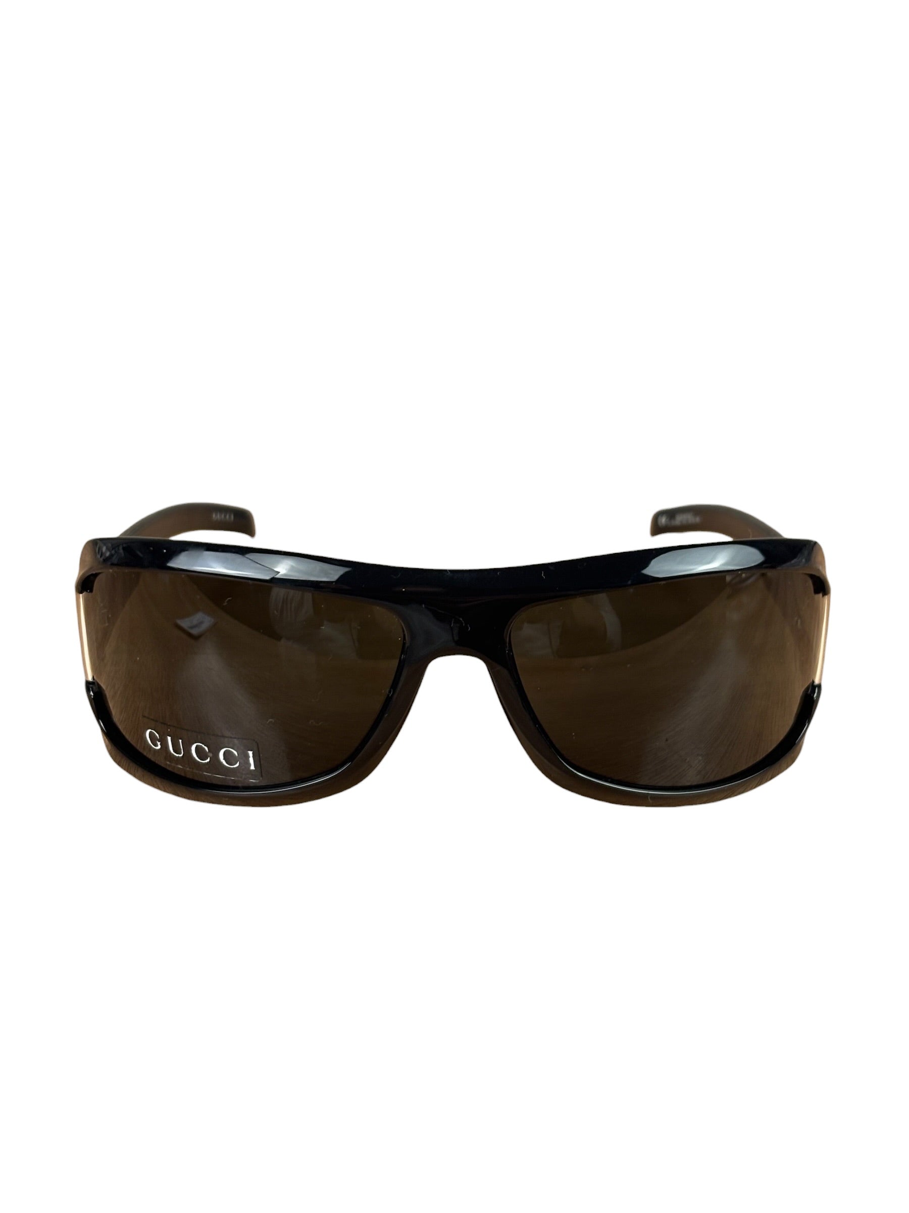 Gucci Black GG.15.1/N/S Black Injection-Frame Shield Sunglasses