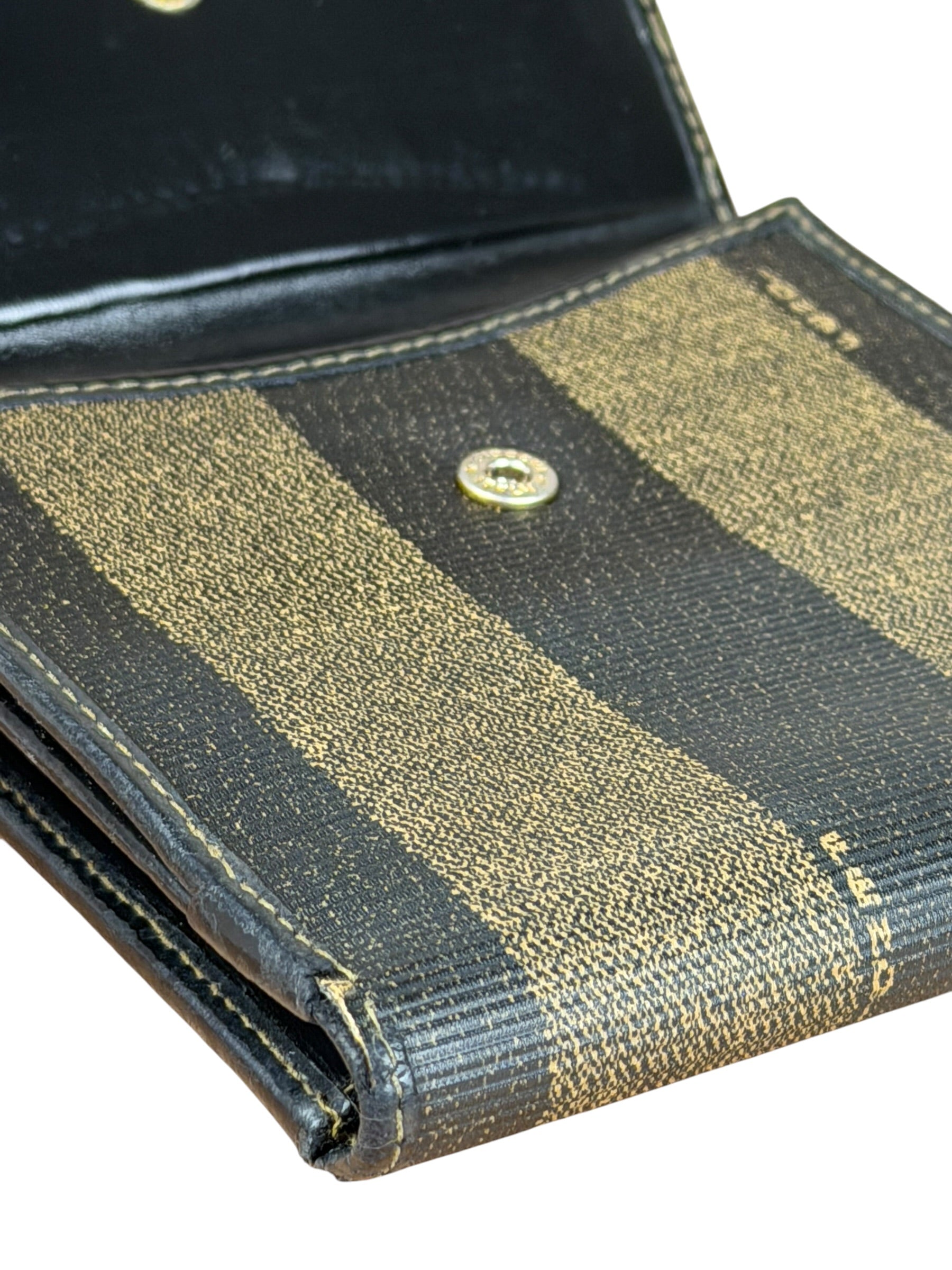 Fendi Vintage Striped Pequin Wallet