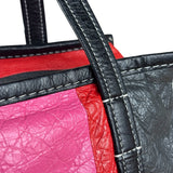 Balenciaga Multi-Color Vertical Stripe Bazar Shopper Two-Way Bag