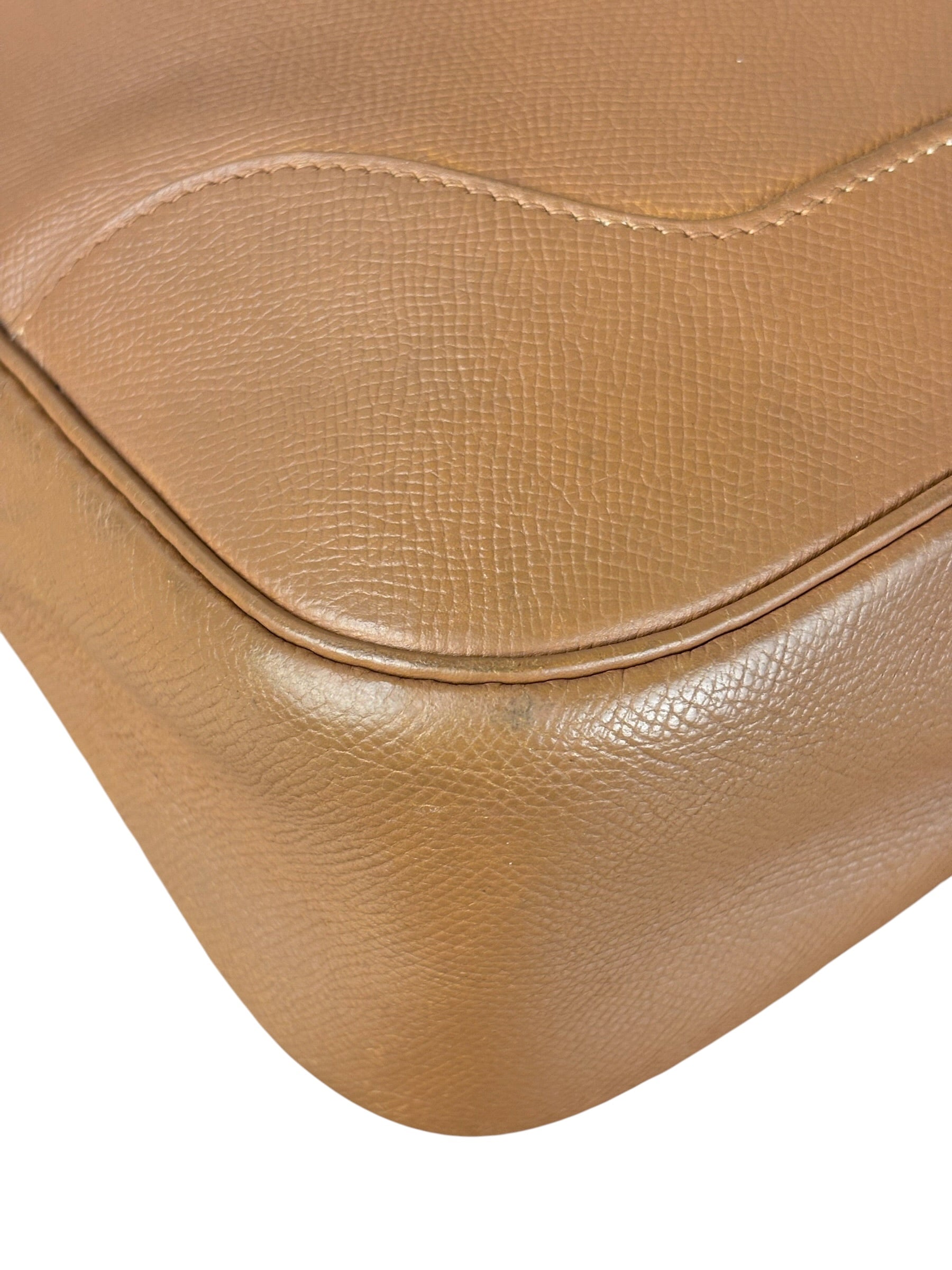 Hermes Vintage Tan Brown Leather Shoulder Bag