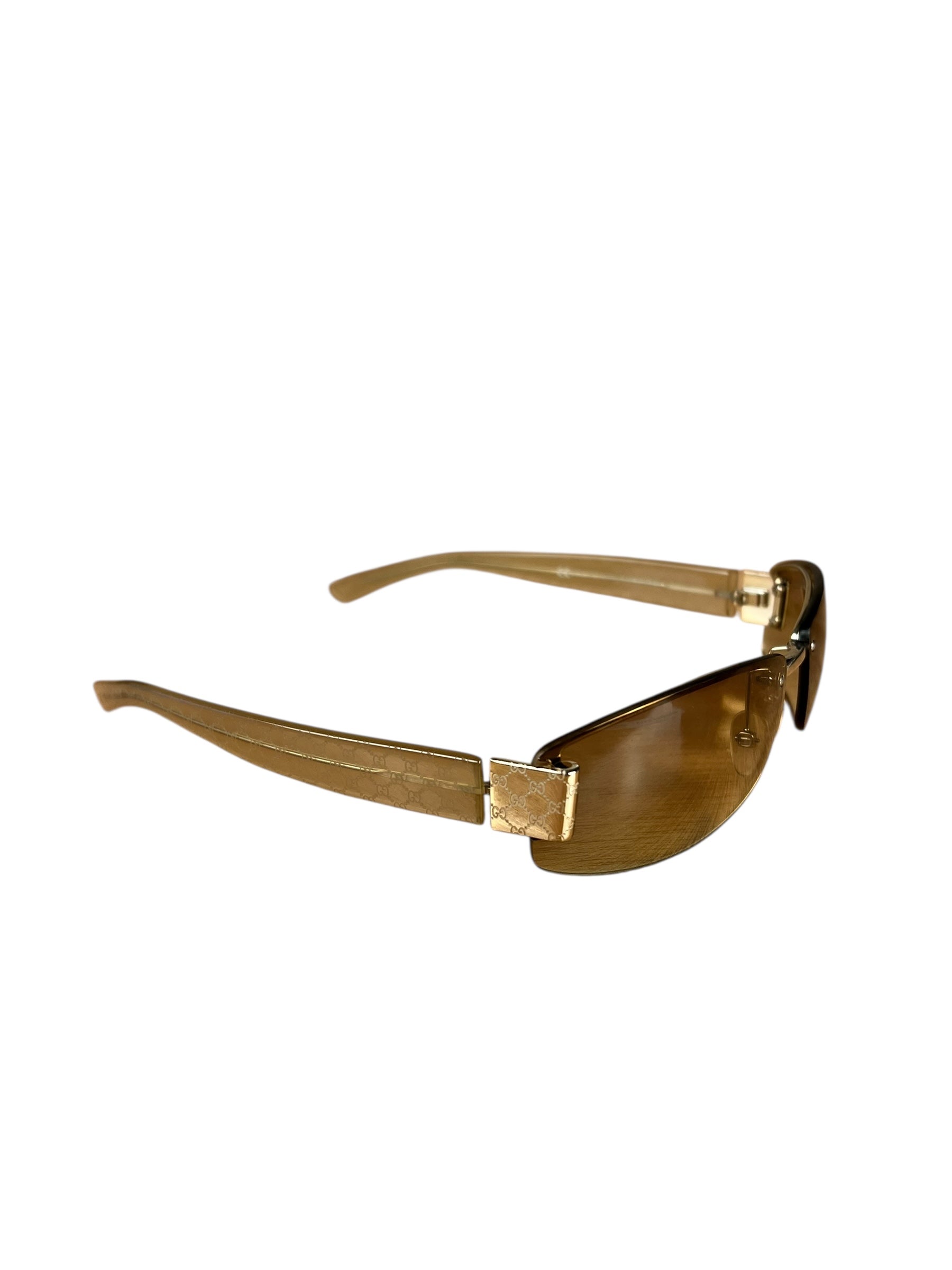 Gucci Vintage GG Web Tinted Sunglasses