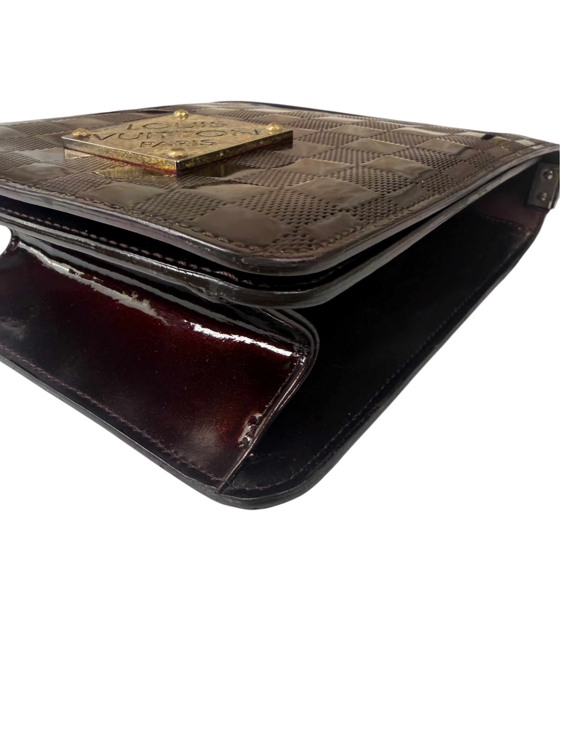 Louis Vuitton Amarante Damier Vernis Club Carmine Shoulder Bag