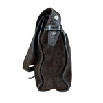 John Varvatos Suede Messenger Bag