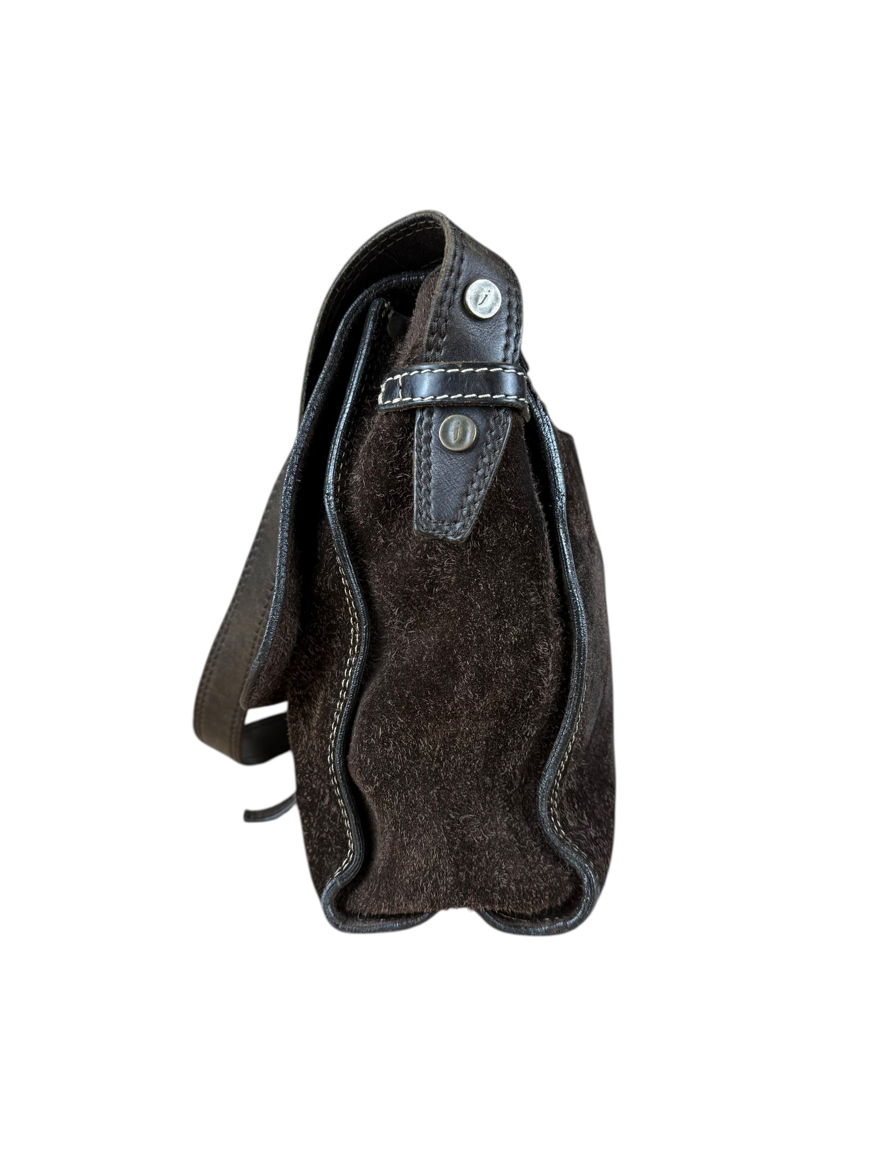 John Varvatos Suede Messenger Bag