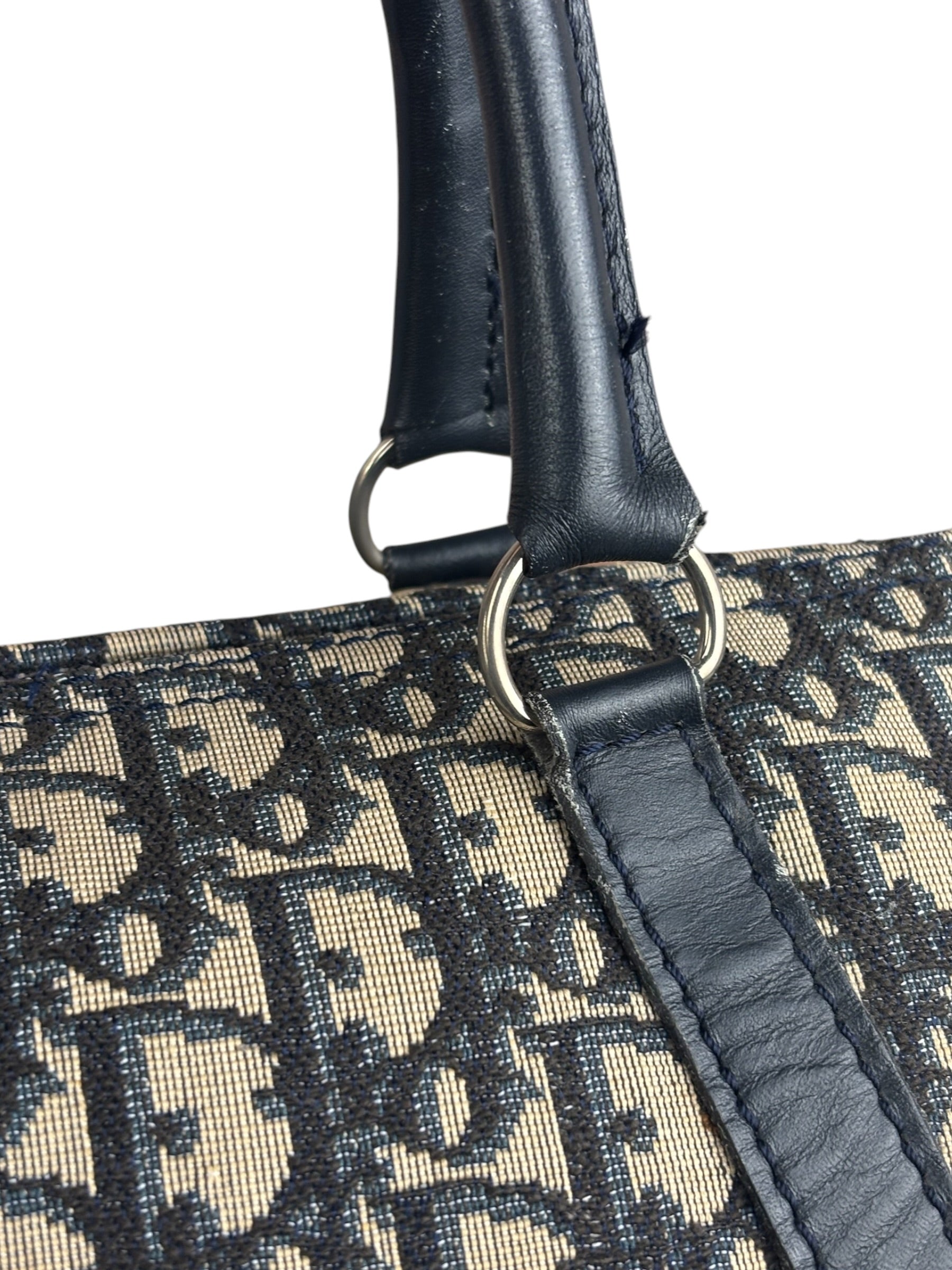 Christian Dior Vintage Trotter Oblique Bowling Mini Boston Hand Bag