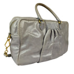 Miu Miu Vintage Pale Grey Vitello Leather Two-Way Bag