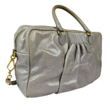 Miu Miu Vintage Pale Grey Vitello Leather Two-Way Bag
