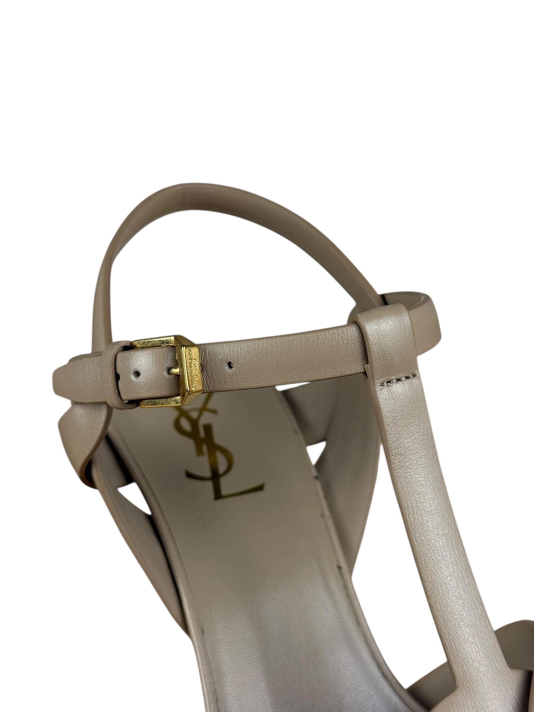 Saint Laurent King Palm Heels Beige