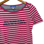 Burberry Blue Label Striped Logo Top