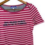 Burberry Blue Label Striped Logo Top