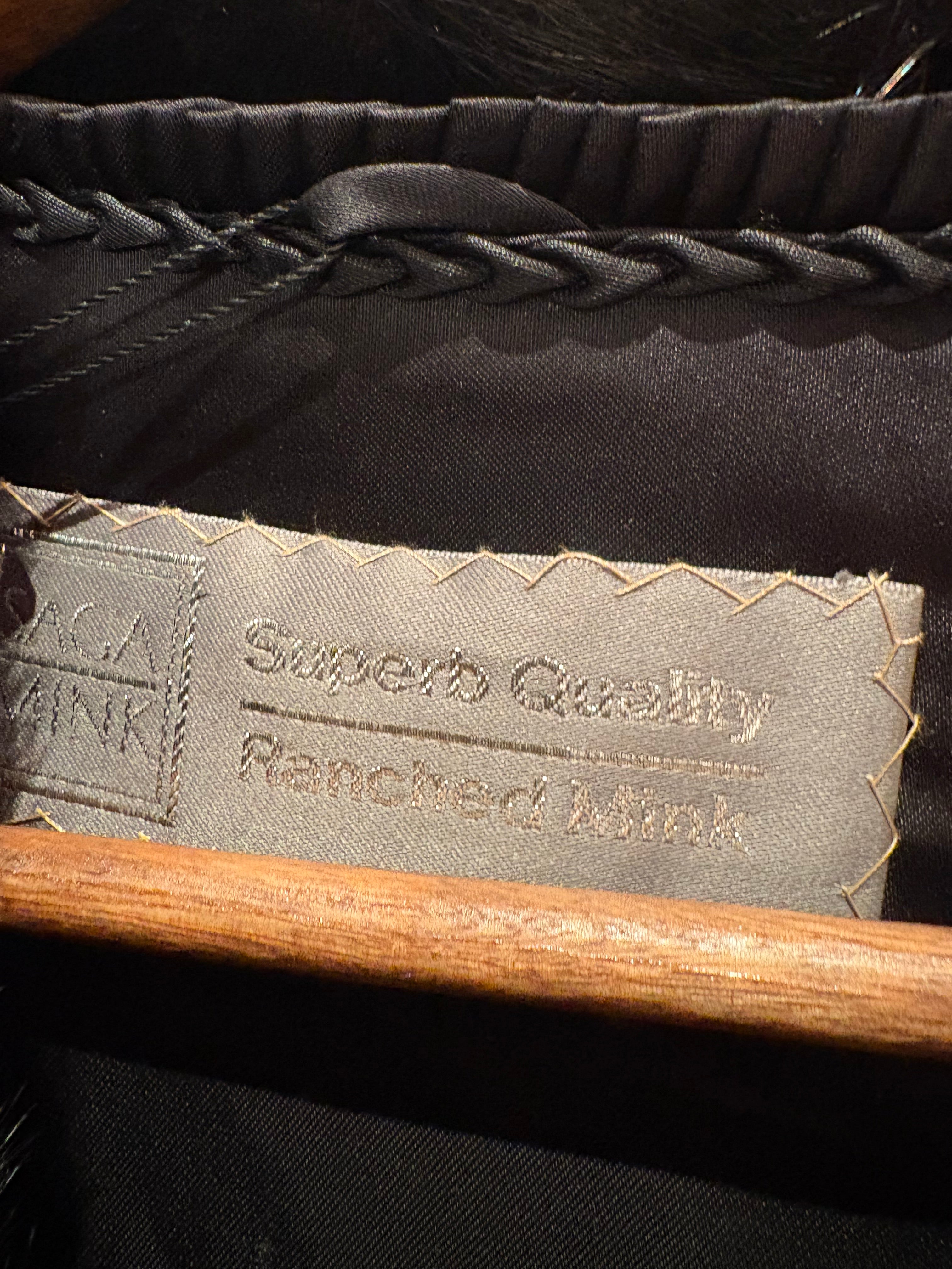 Saga Mink Vintage Black Fur Coat