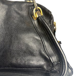 Chloe Black Leather Paraty Shoulder Bag
