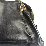 Chloe Black Leather Paraty Shoulder Bag