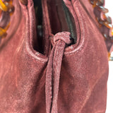 Chanel Bordeaux Suede Tortoise Chain Shoulder Bag '97-'99