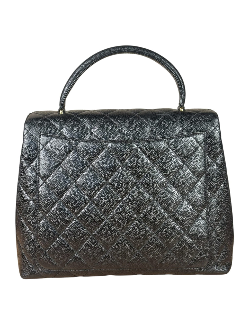 Chanel Black Caviar Quilted Medium Top Handle Bag 2000