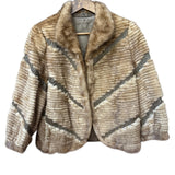 Vintage Brown Leather Lined Fur Coat