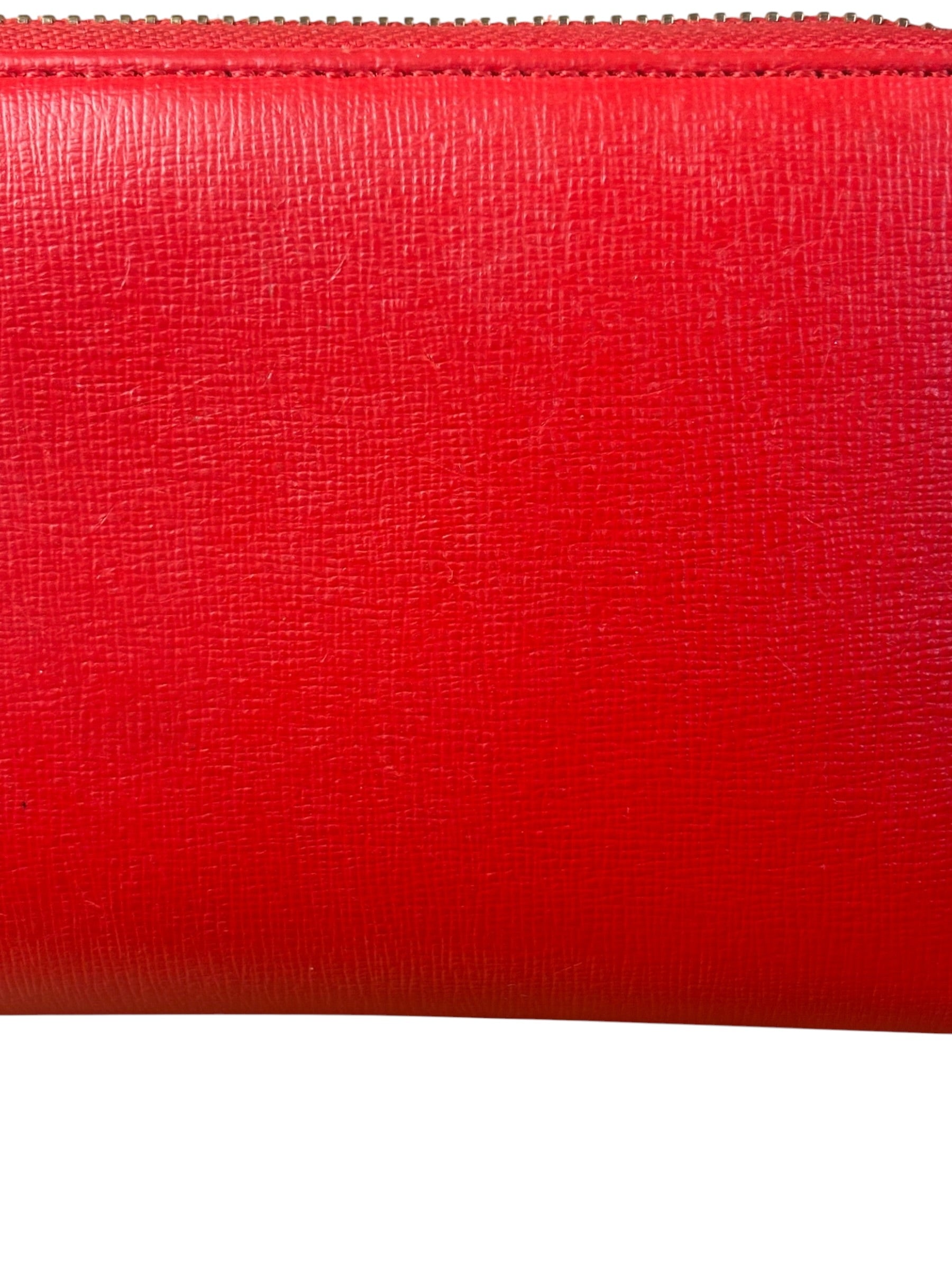 Vivienne Westwood Red Long Zip Orb Wallet