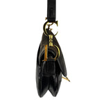 Christian Dior Black Calfskin Saddle Shoulder Bag
