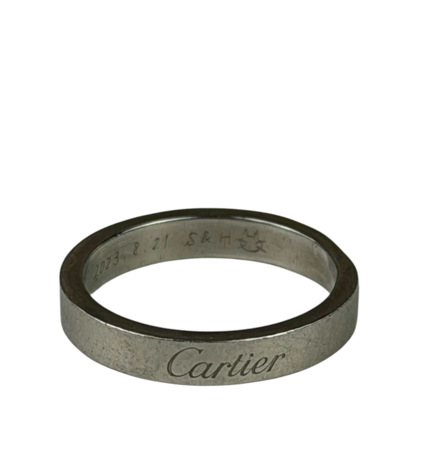 Cartier C De Cartier Wedding Platinum Band