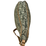 Christian Dior Vintage Olive Green Oblique Saddle Pochette