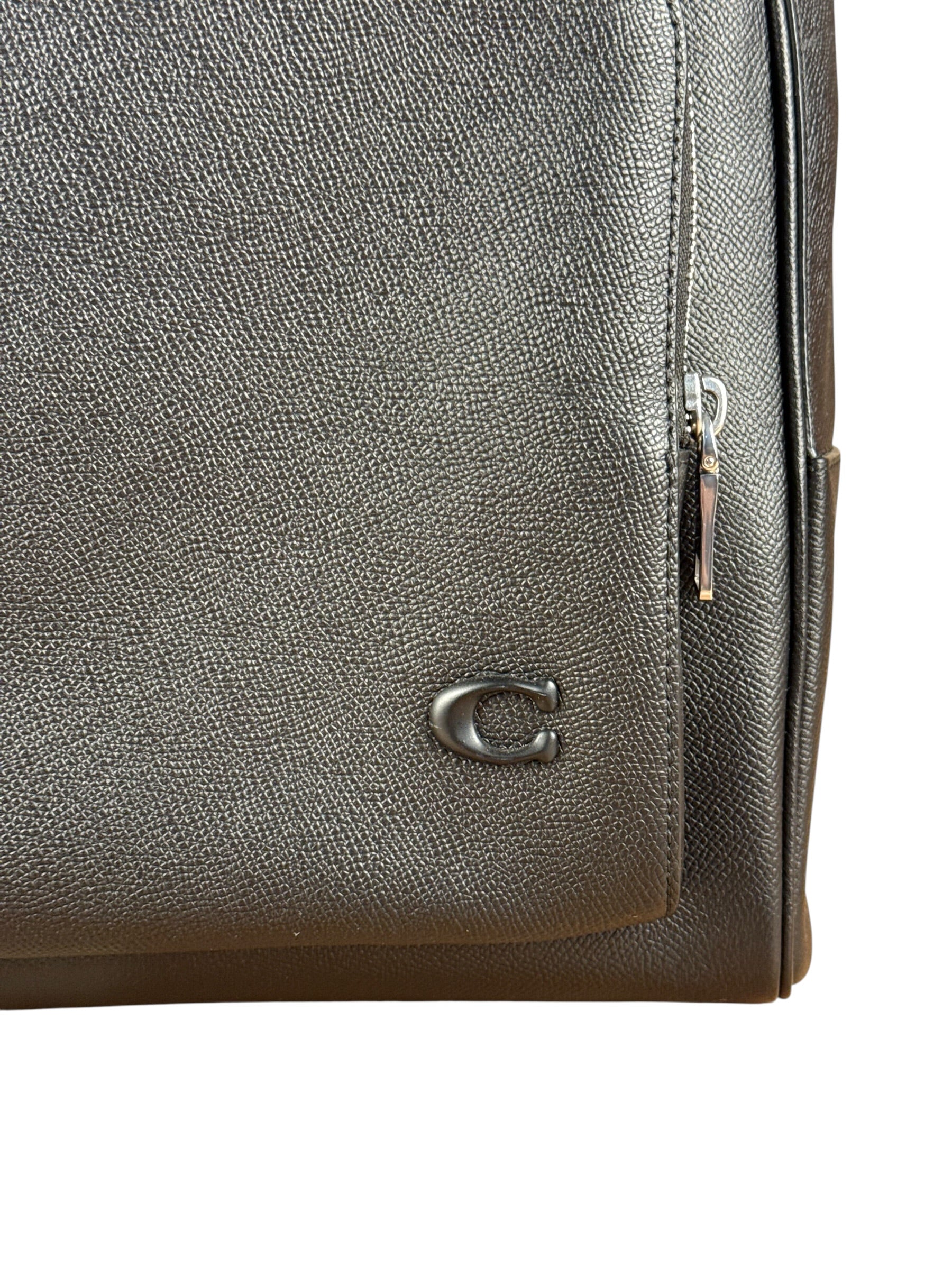 Coach Black Crossgrain Leather Wade Backpack