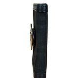 Fendi FF Black Canvas Leather Trim Compact Wallet