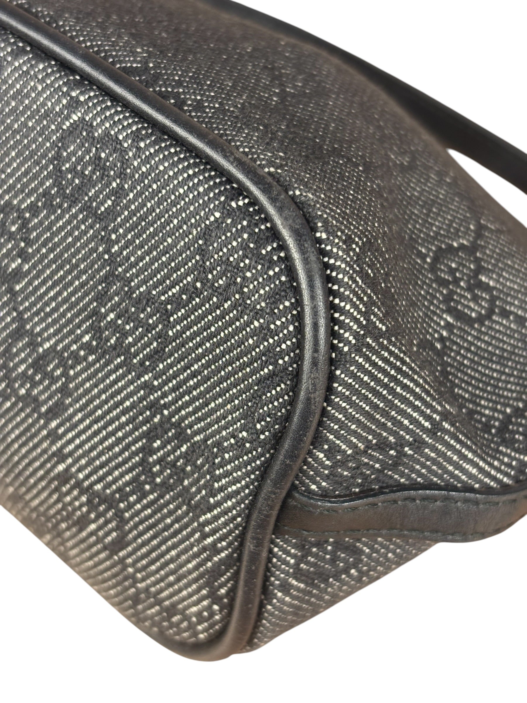 Gucci GG Black Canvas Pochette Handbag