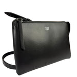 Fendi Roma Black Calf Leather Pochette Crossbody