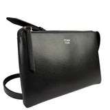 Fendi Roma Black Calf Leather Pochette Crossbody