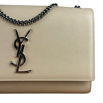 Saint Laurent Kate Grain De Poudre Chain Bag Beige