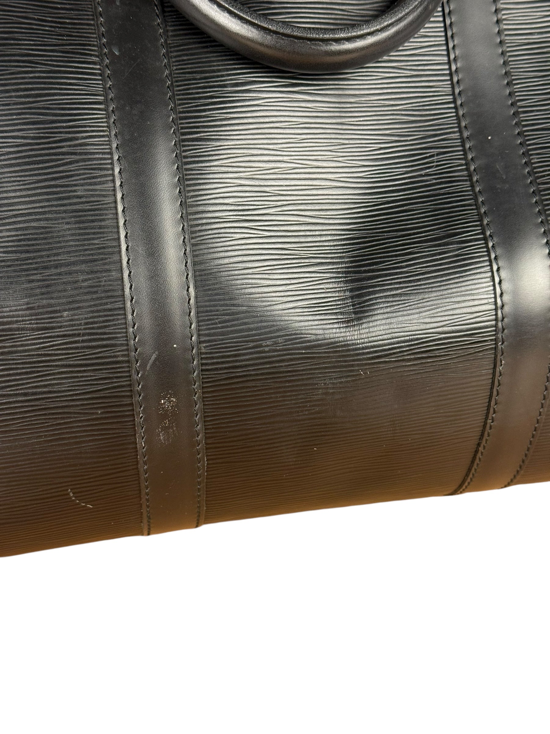 Louis Vuitton Noir Epi Leather Keepall 55