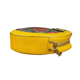 Gucci Ophidia Yellow GG Flora Round Shoulder Bag