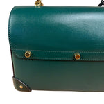 Gucci Green Padlock Bamboo Handle Handbag