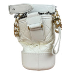 Chanel White Quilted Leather Small Gabrielle Hobo Bag 2019