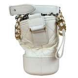 Chanel White Quilted Leather Small Gabrielle Hobo Bag 2019