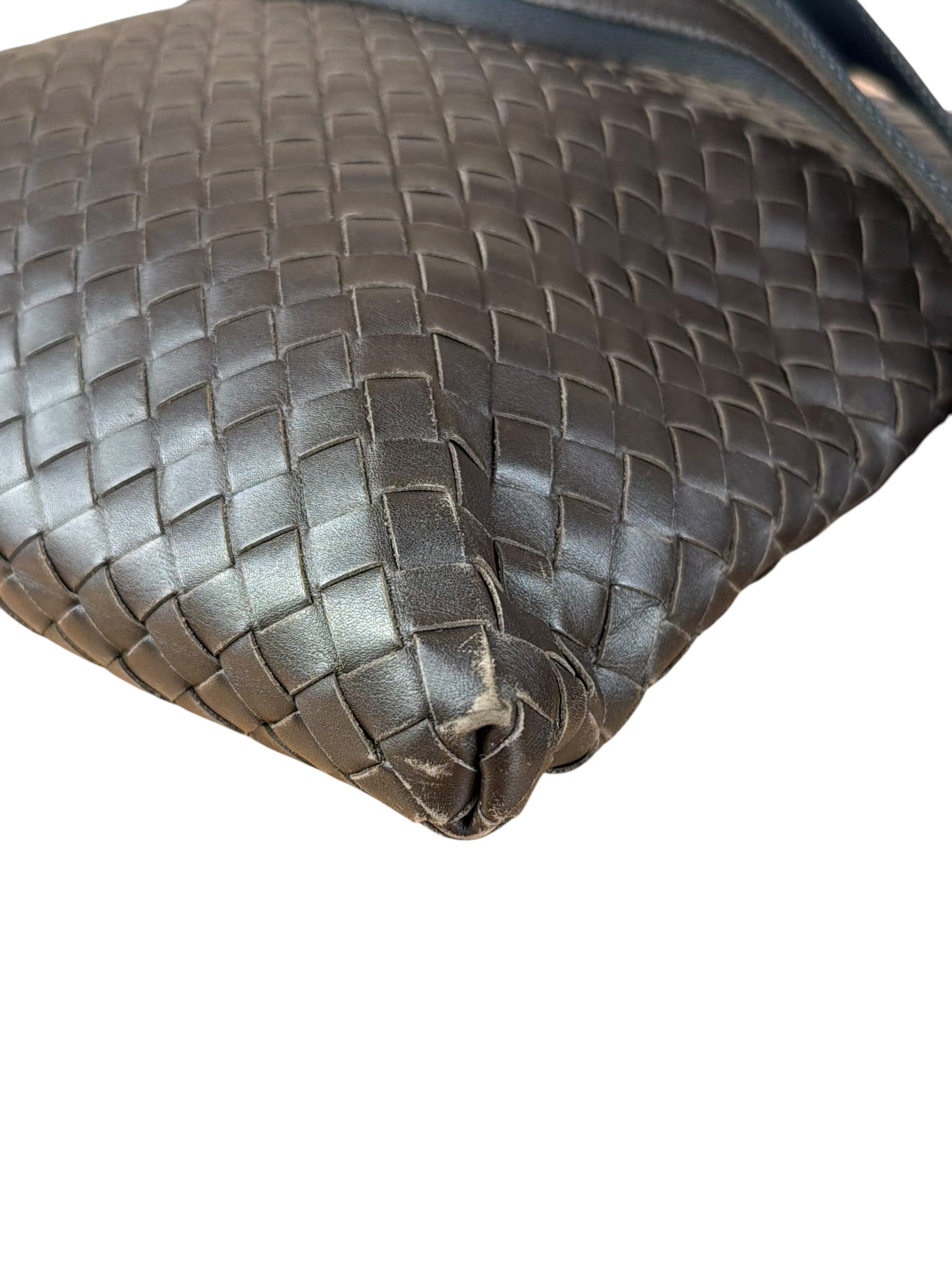 Bottega Veneta Brown Intrecciato Shoulder Bag