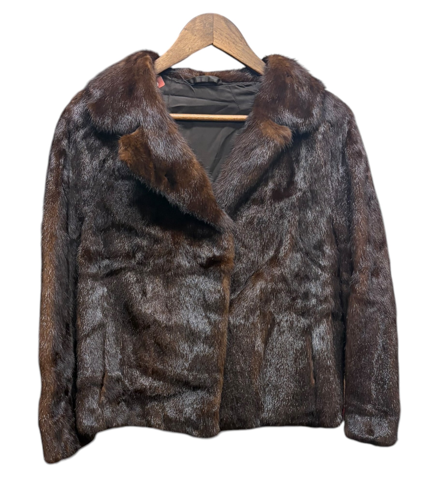 Vintage Saga Mink Dark Hazel Brown Coat