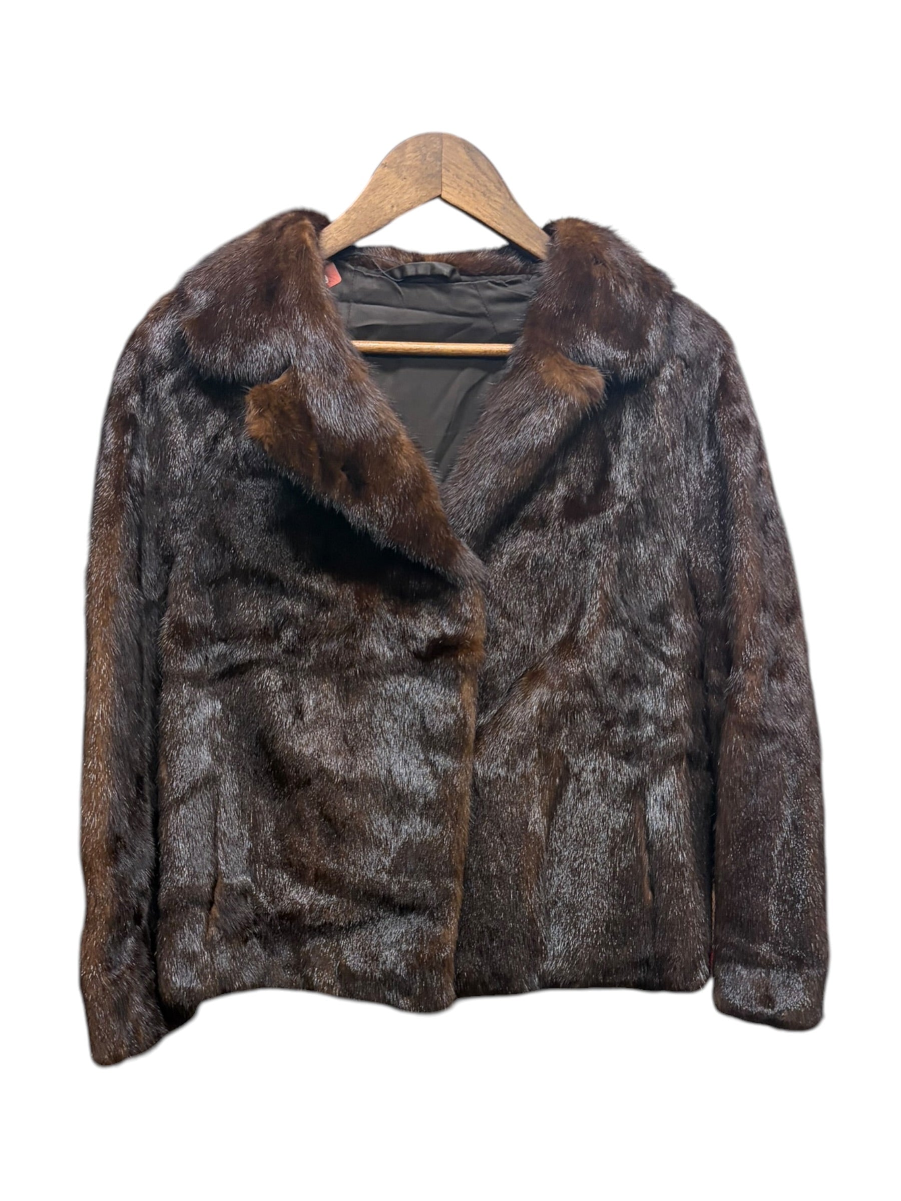 Vintage Saga Mink Dark Hazel Brown Coat