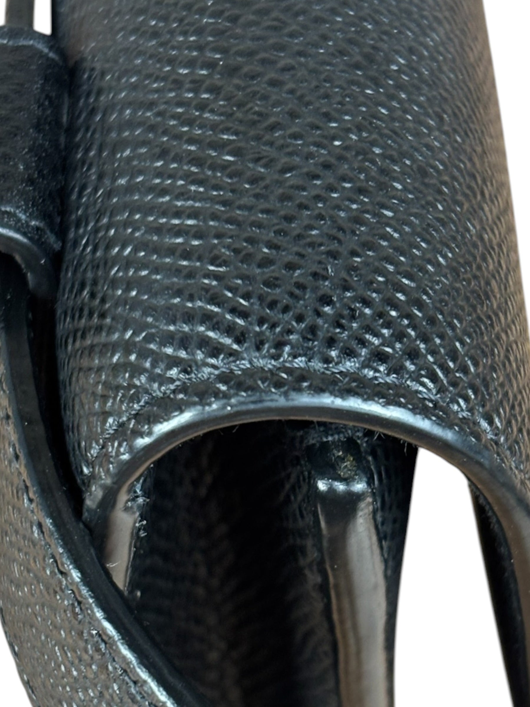 Christian Dior Black Grained Leather Saddle Belt Bag