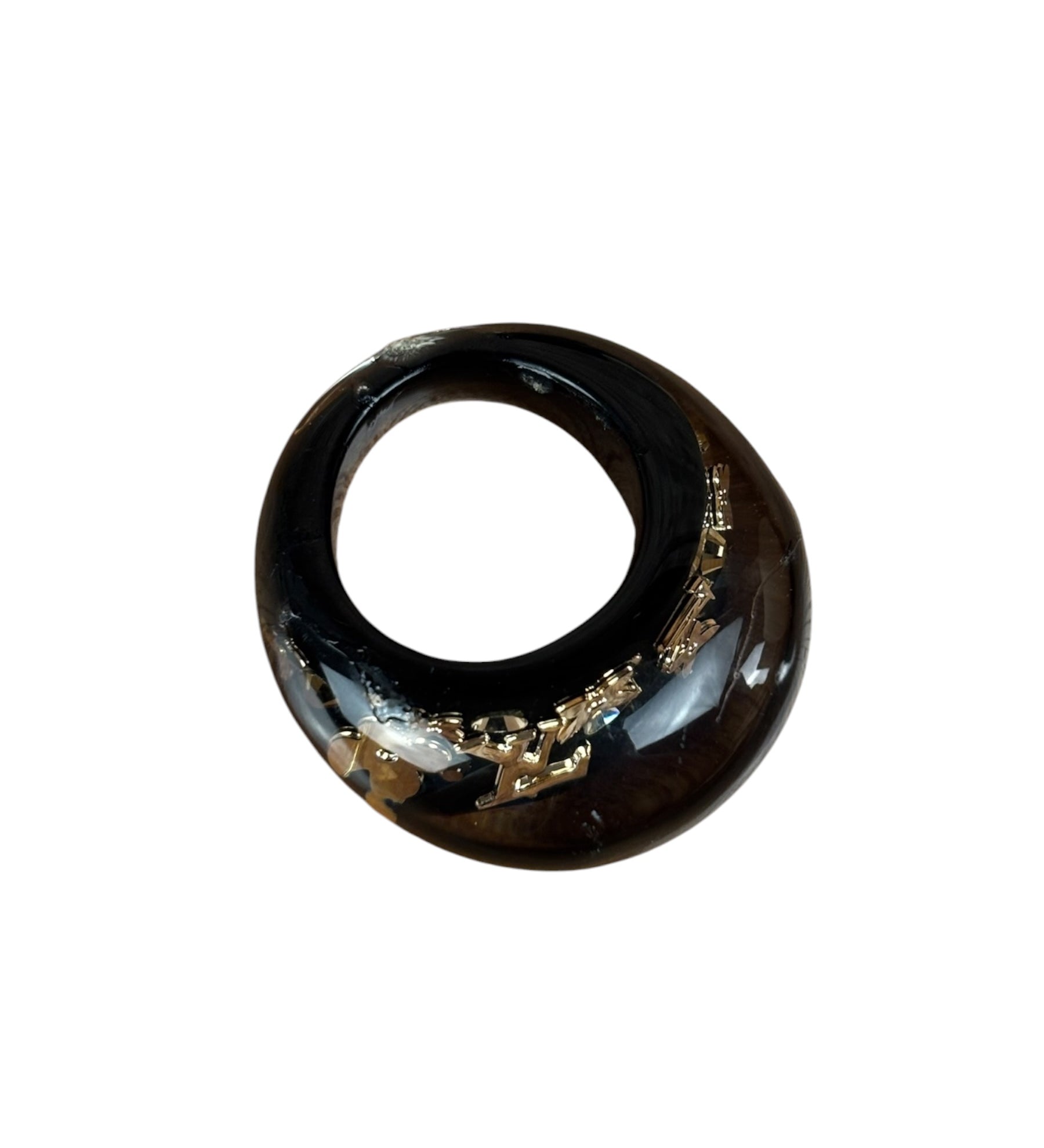 Louis Vuitton Black Resin Inclusion Ring