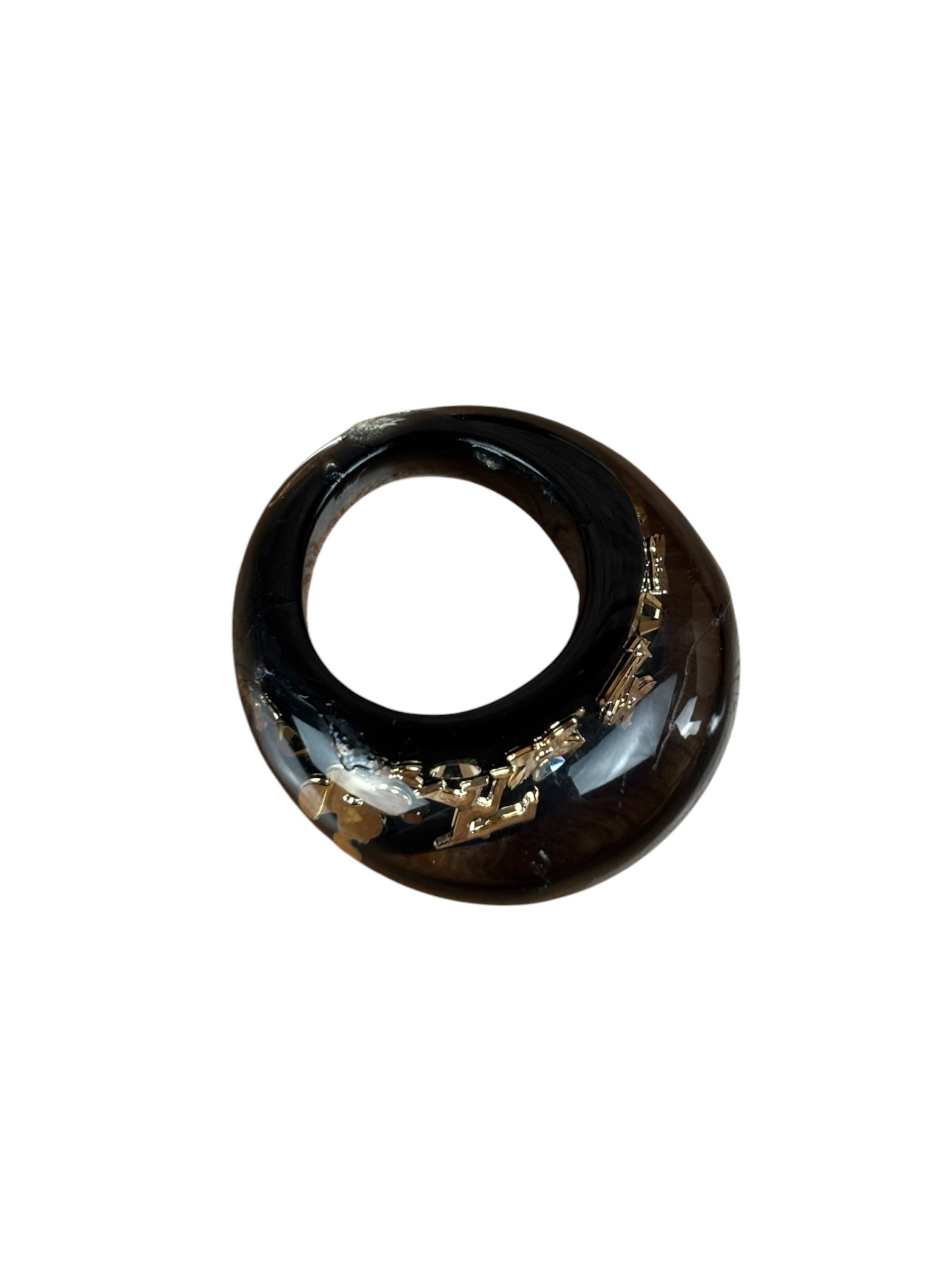 Louis Vuitton Black Resin Inclusion Ring